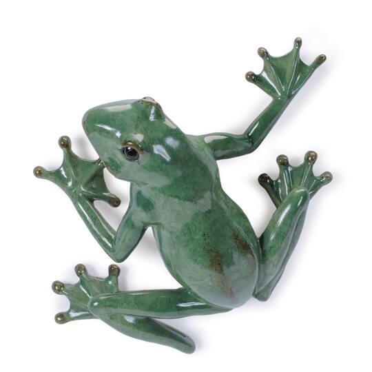 7.75" Stone Garden Frog Wall Accent Set